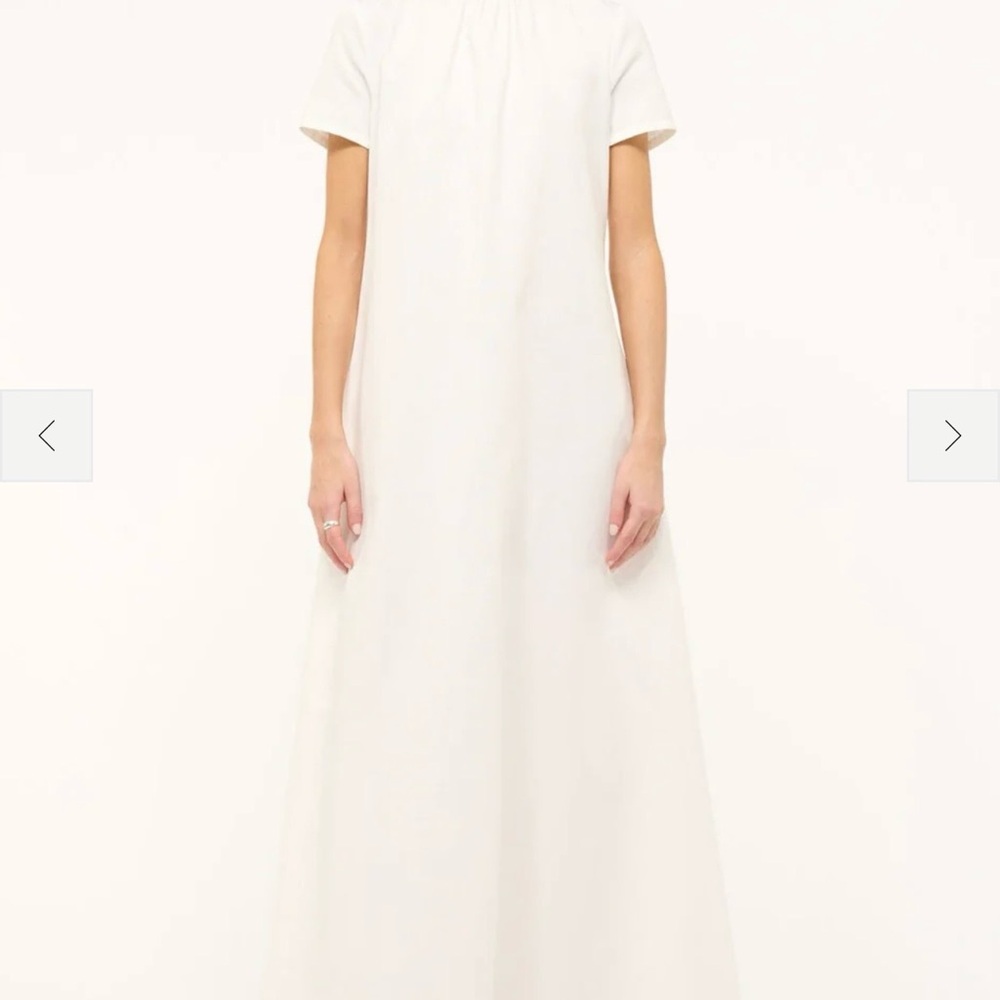 STAUD Ilana White Maxi Dress